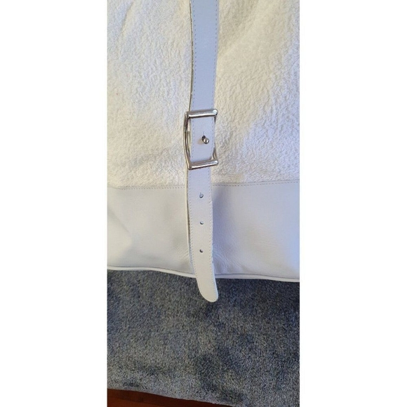 Ralph Lauren One Shoulder Backpack white leather and cotoCasual Unisex Pre-owned - Picture 6 of 13